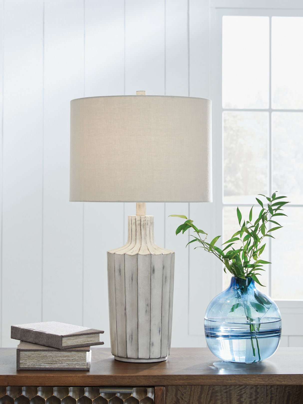 Imre - Poly Table Lamp - Distressed Brown