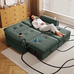 Chenille Convertible Sofa Bed