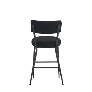 Modern Teddy Fabric Upholstered Bar Stools - Legs
