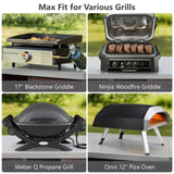 K&K 78.3' Outdoor Kitchen Island with Foldable Grill Table