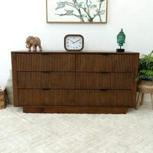 Lola - Dresser With 6 Drawers - Dark Brown