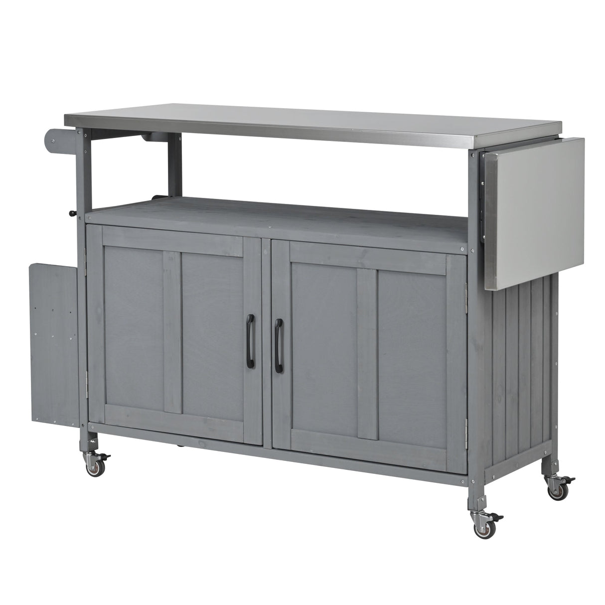 Foldable Outdoor Kitchen Island Patio Mobile Kitchen Cart