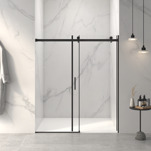 Frameless Sliding Shower Door - 5/16" Thick Tempered Glass