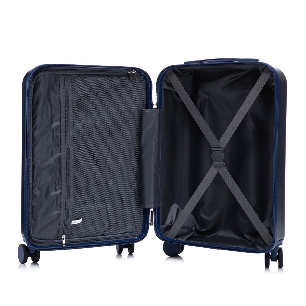 ABS Spinner Luggage Set with Combination Lock - Navy