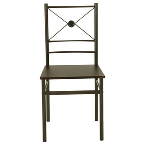 5 Piece Rectangle Dining Set With Tubing Base
