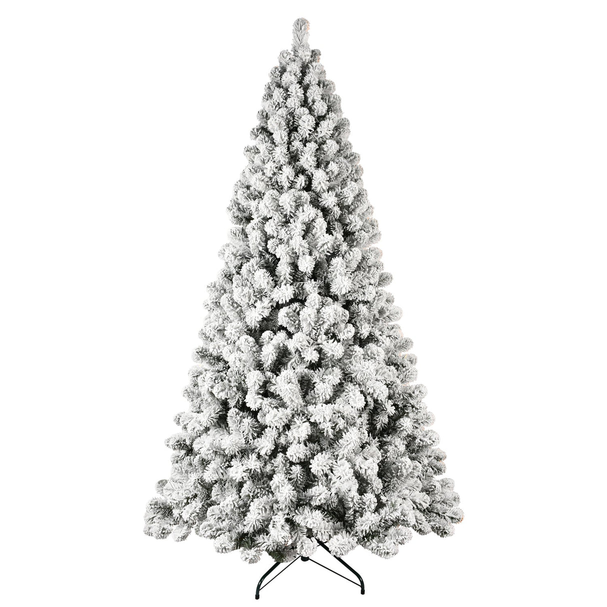 9-Foot Pre-Lit Snow-Flocked Christmas Tree