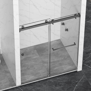 Frameless Shower Door - Double Sliding Design