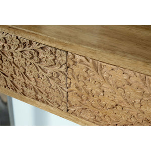 Harmony - 2 Drawer Table With Sled Base In Tones Accents - Natural