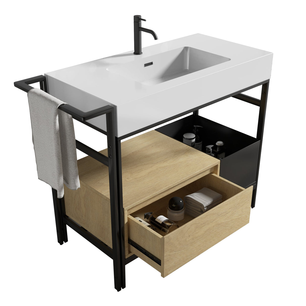 Forte 36" Industrial Style Bathroom Vanity