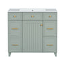 Bathroom Vanity With Ceramic Sink, Soft Close Doors, Adjustable Shelves