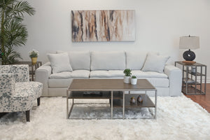 Padena 3-Piece Metal Frame Wood Living Room Coffee Table Set