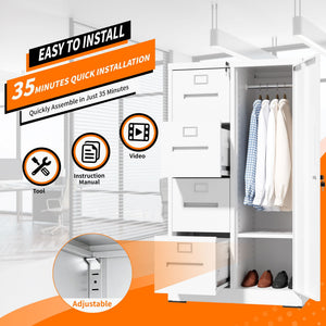 Storage Vertical Filing Cabinet With Lock