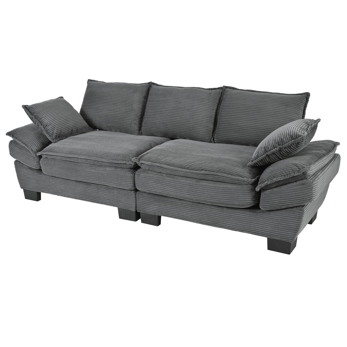 U-Style 85.4" Modern Curved Sofa