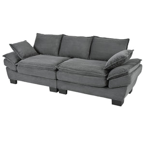 U-Style 85.4" Modern Curved Sofa