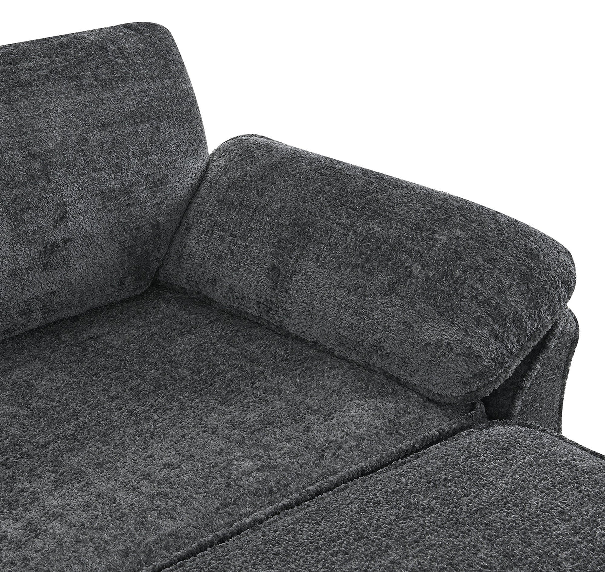 The Adelle Adaptable Gray Chenille Modular Sofa Bed