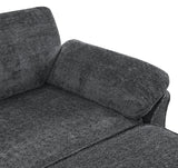 The Adelle Adaptable Gray Chenille Modular Sofa Bed