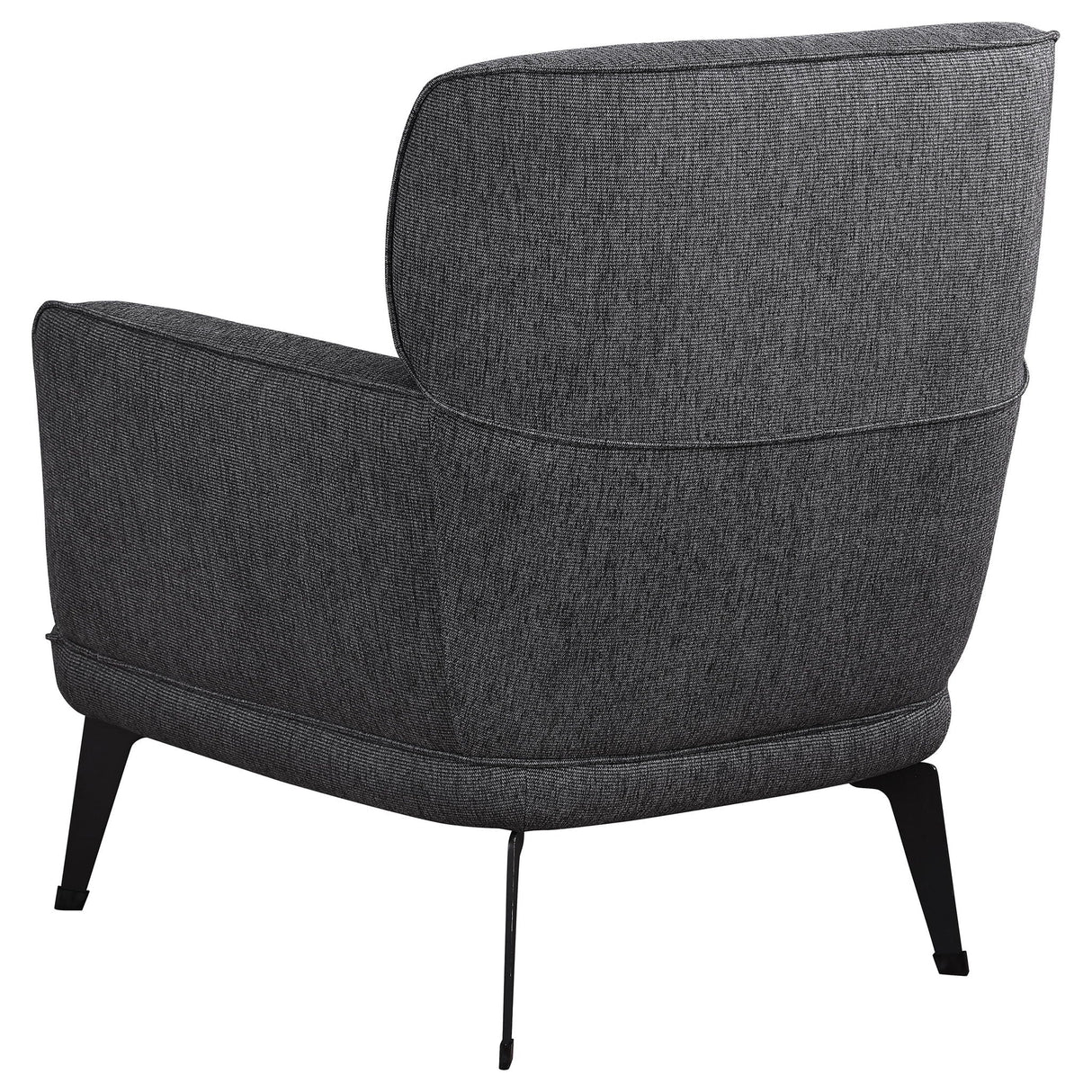 Andrea Upholstered Crescent Arm Accent Chair Grey
