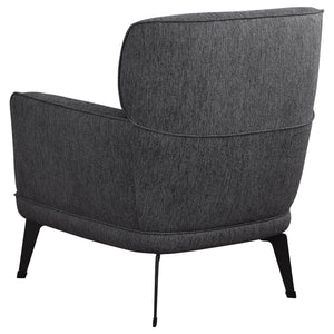 Andrea Upholstered Crescent Arm Accent Chair Grey