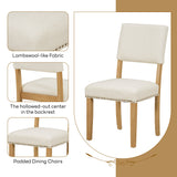 5-Piece Modern Round Dining Set with Upholstered Chairs