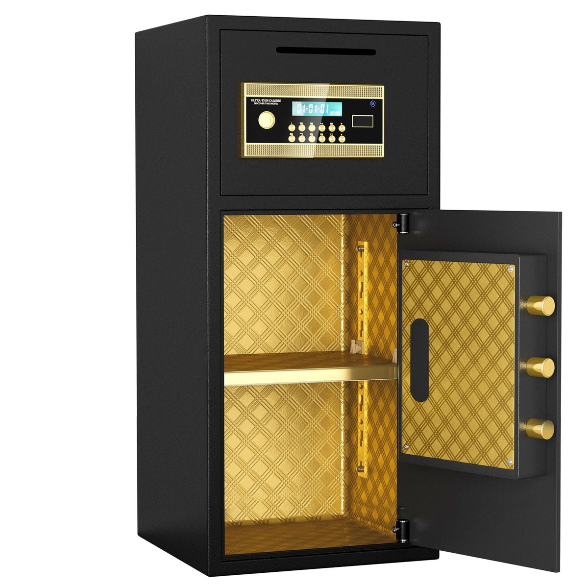 Large Double Door Coin Operated Safe, Digital Security Safe With Fireproof And Waterproof Bag