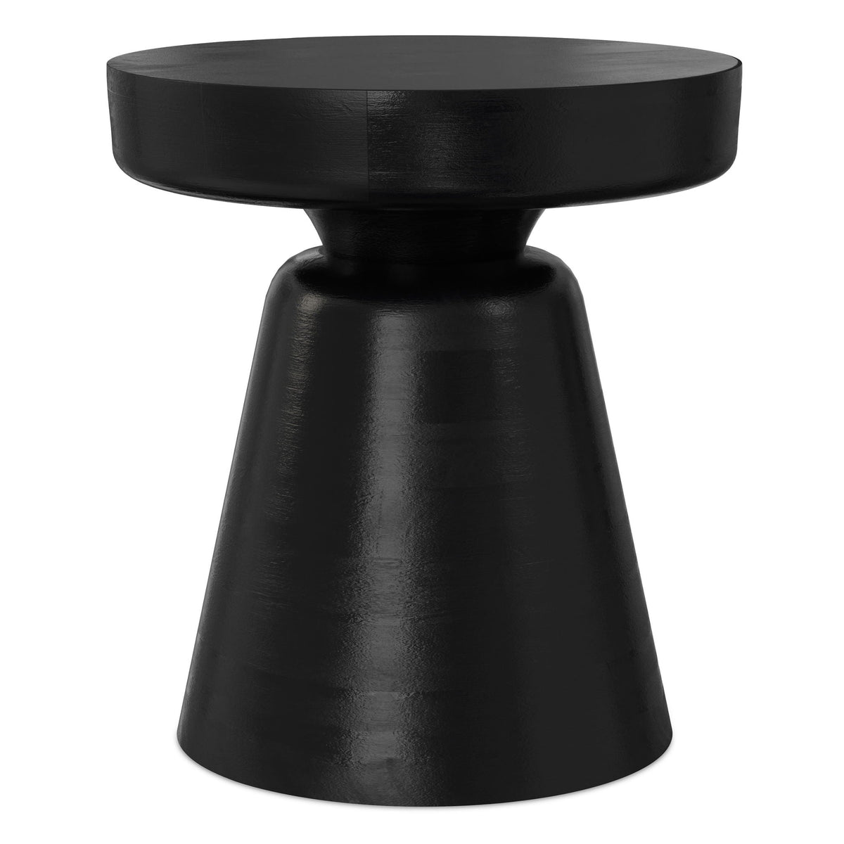 Handcrafted Mango Wood Accent Table with Sculptural Design - Multiple Colors