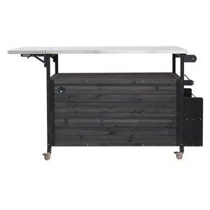Foldable Outdoor Kitchen Island Patio Mobile Kitchen Cart