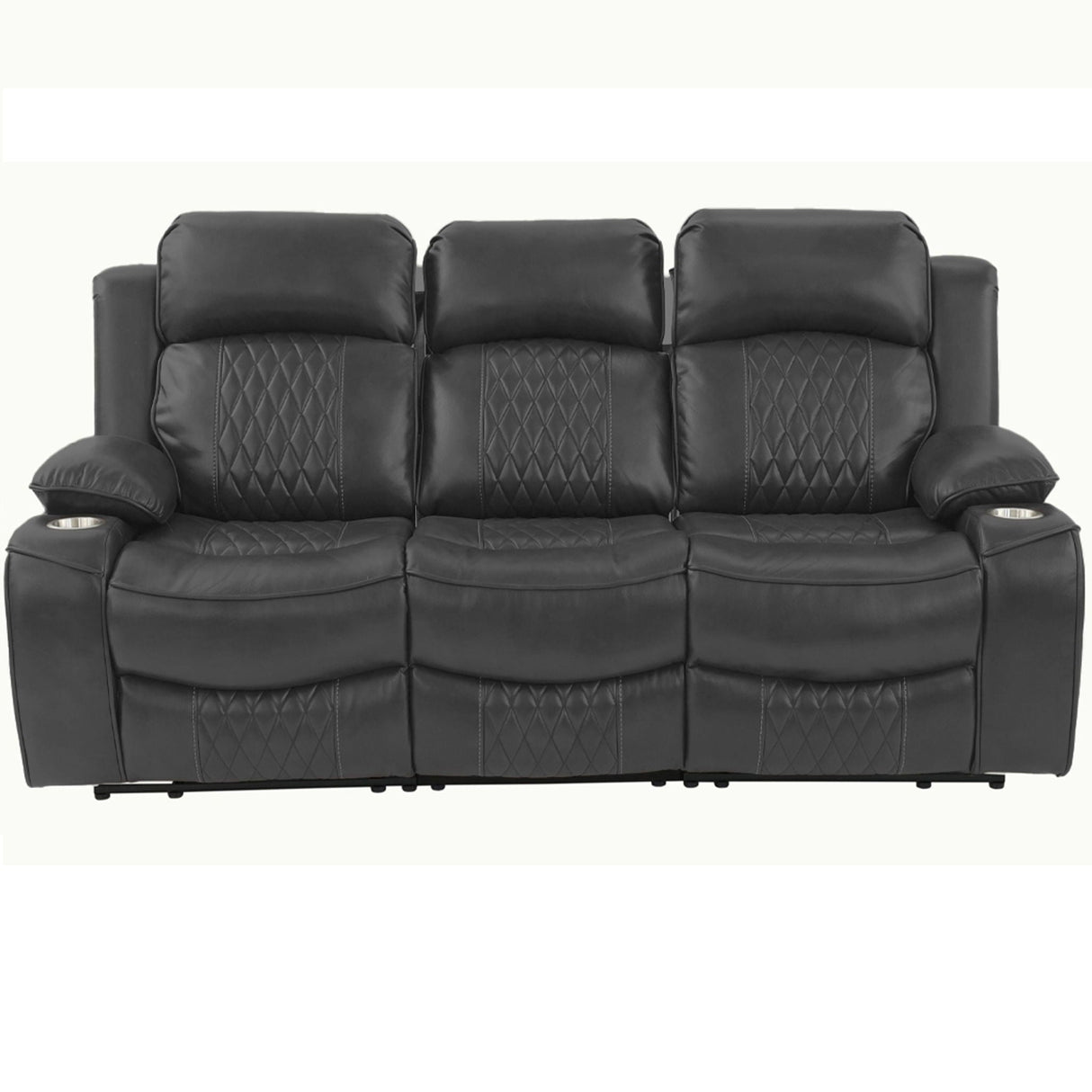 Power Motion Living Room Set With USB Port, Adjustable Headrest, Cup Holder