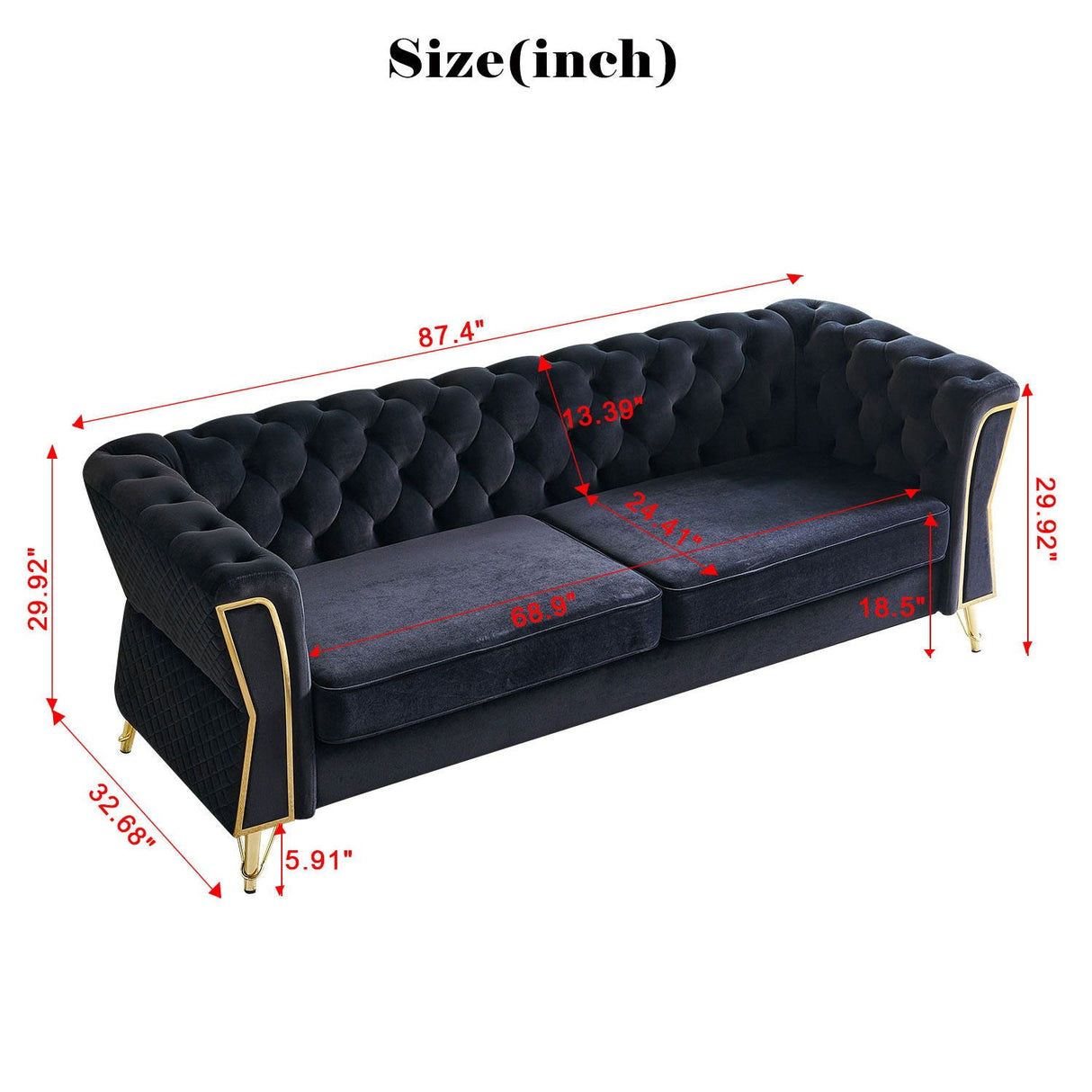 Modern Tufted Sofa For Living Room