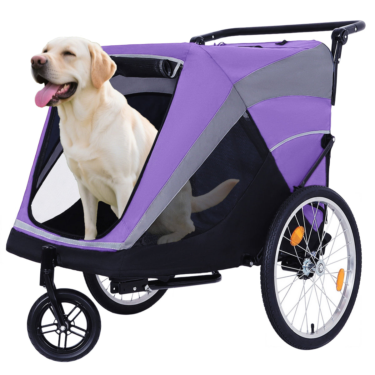 2-in-1 Bike Trailer & Push Cart for Pets