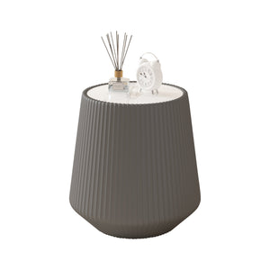Light Sintered Stone Top Cup Shape Leather Coffee Table