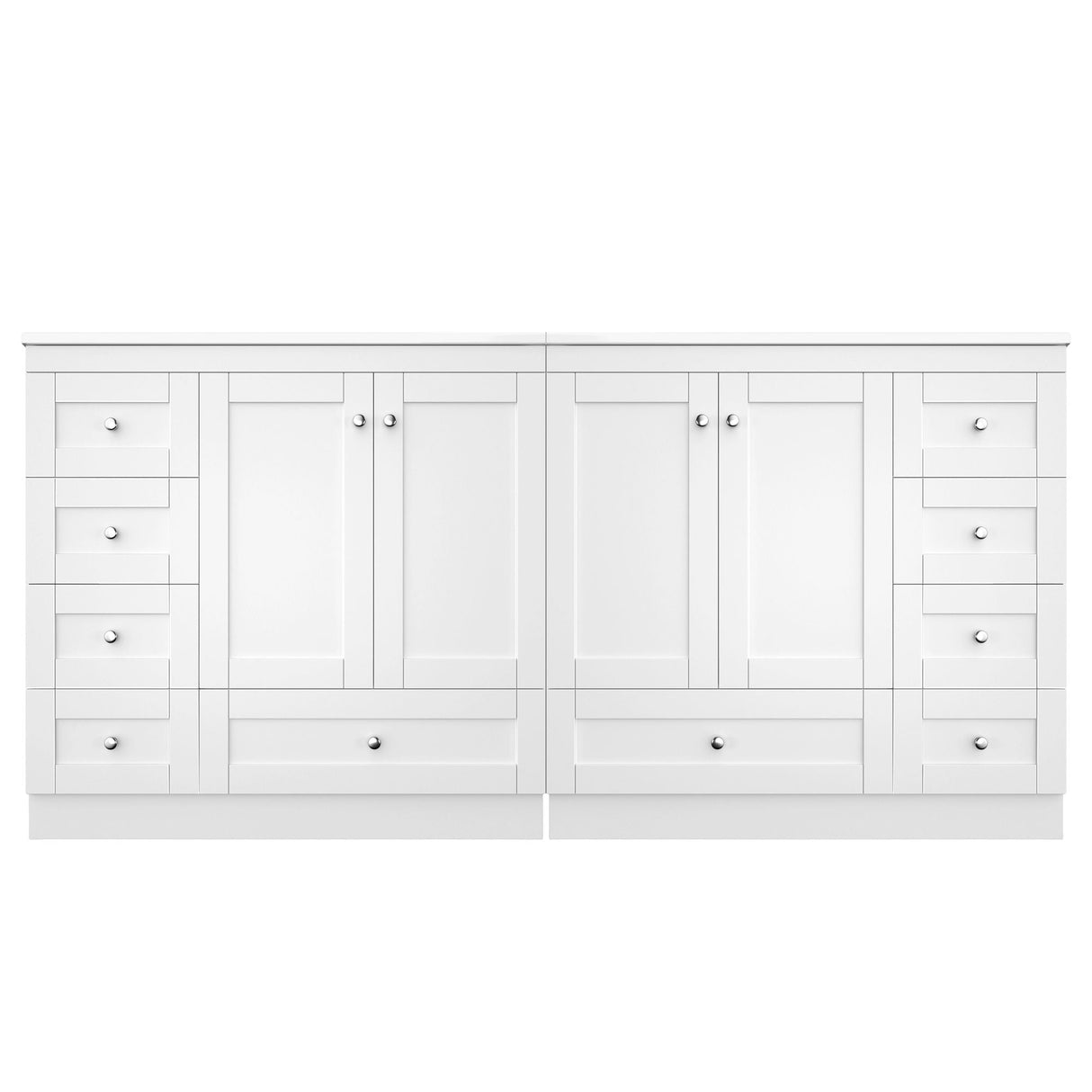 Shaker Free Standing Bathroom Vanity Cabinet & Sink, Soft Close Drawers, Soft Close Doors