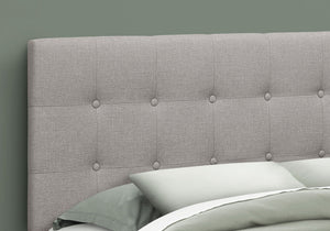 Queen Size Upholstered Gray Headboard