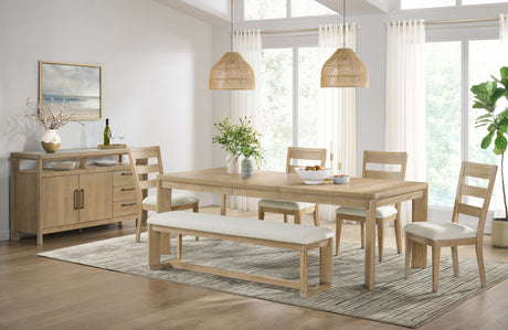 Bandolax Rectangular Dining Table with Solid Wood Frame