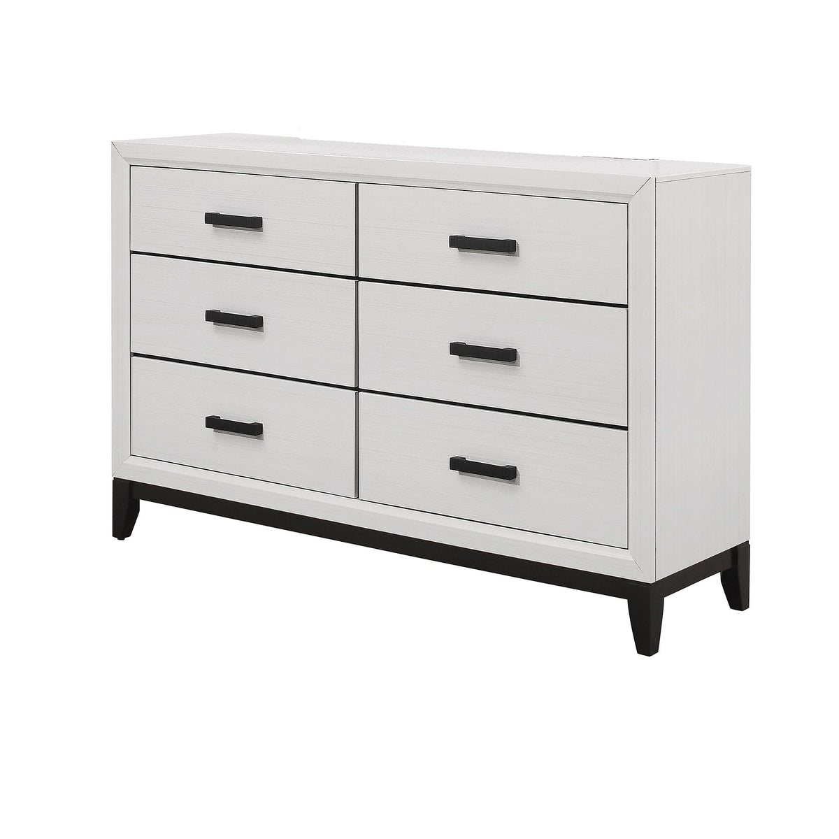 Mirage Dresser with Six Spacious Drawers - Dark Gray or White