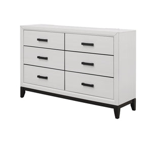 Mirage Dresser with Six Spacious Drawers - Dark Gray or White