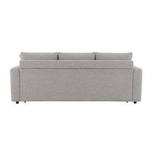 Connie - Boucle Sleeper Sectional Sofa With 2 Toss Pillows - Beige