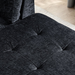 L-Shaped Sectional Sofa With Chaise And Storage Ottoman, Includes 2 Pillows