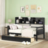 Daybed, Slat Support, With Bedside Shelves And 2 Drawers
