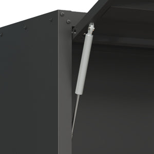 Heavy Duty, Metal Wall Mounted Tool Storage Cabinet Steel Metal Garage Storage Cabinet - Black / Gray