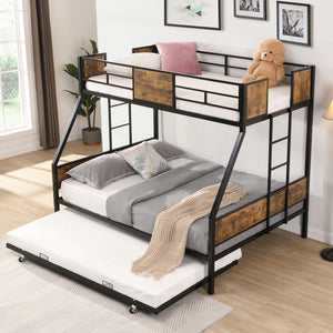 Modern Metal Bunk Bed With Dual Side Ladder And Metal Desig