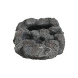 Tall Slim Faux-Stone Fountain with LED Lights, 5-Tiered Cascading Water Feature