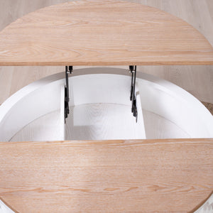 Round Coffee Table with Lift-Top Storage
