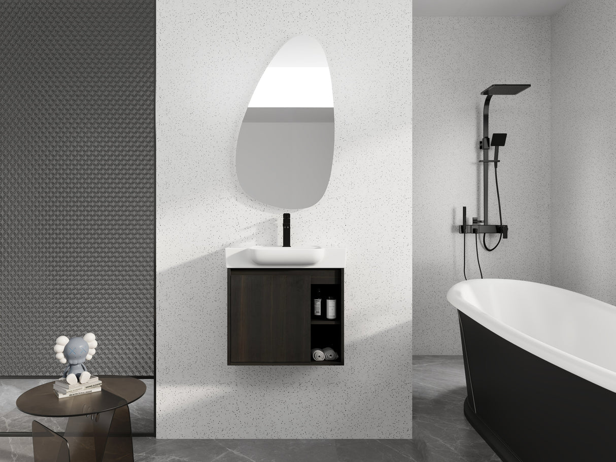 24" Wall-Mounted Bathroom Vanity