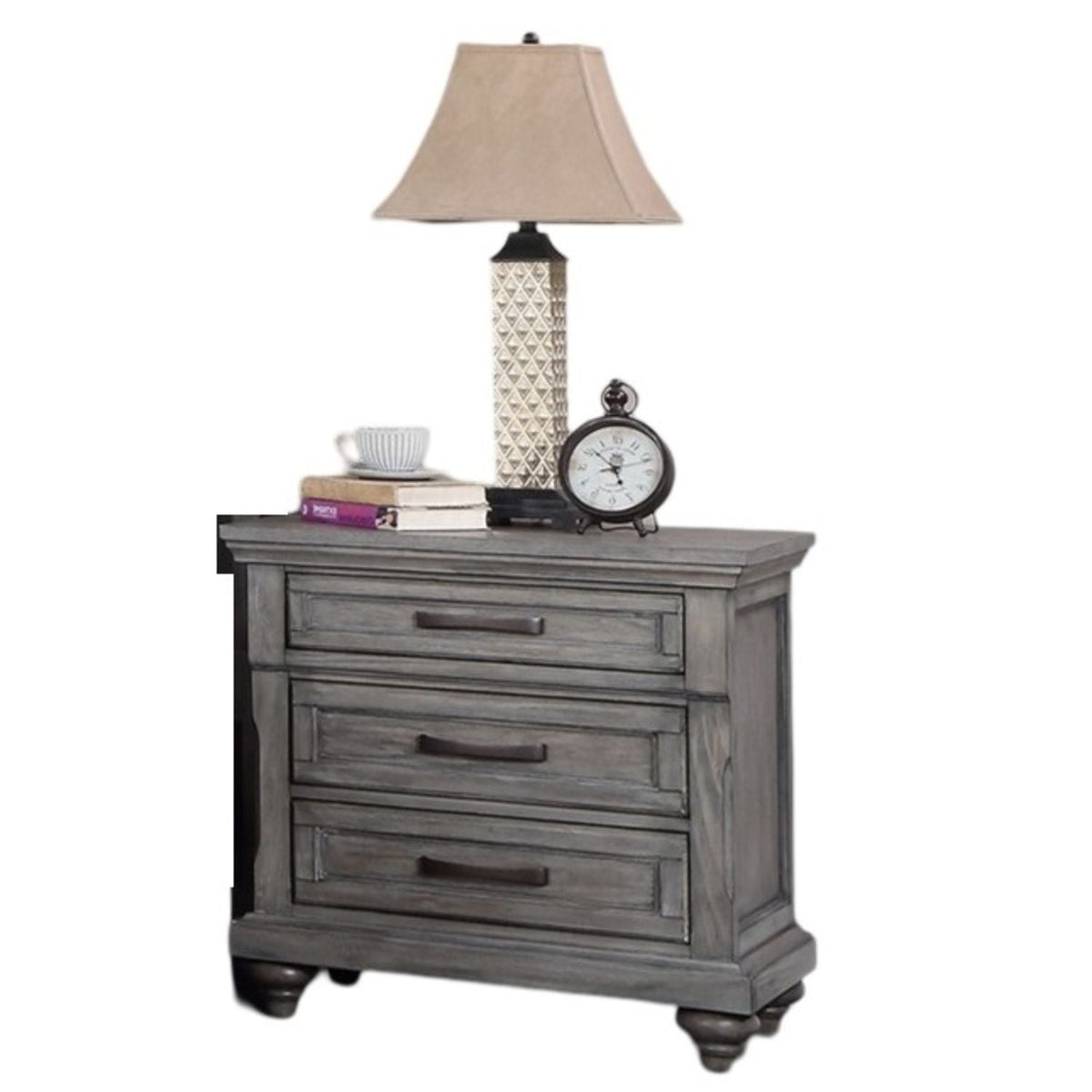 3 Piece Bedroom Set, Bed With 2 Nightstands