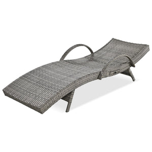 K&K 80'' Outdoor Wicker Chaise Lounge Chairs Set of 2