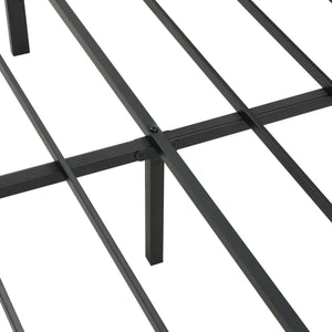 Modern Bed Frame With LED Lights, Upholstered Headboard, USB Charging