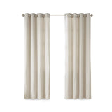 Plaid rod pocket and back tab curtain panel with fleece lining