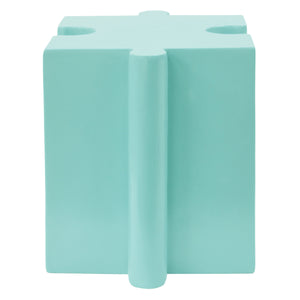 3-Piece Artistic Puzzle Table Set, Modular MGO Side Tables with Interlocking Design