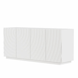 Buffet Cabinet with Storage - Modern 4-Door Sideboard