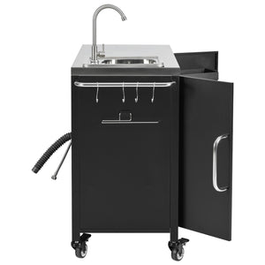 K&K 55.5" Outdoor Kitchen Island with Sink